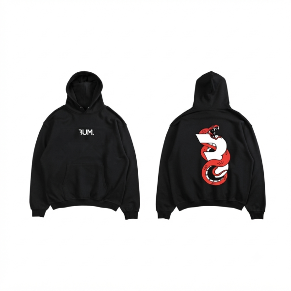 Chris Bumstead Hoodies – Bum White B Snake Pullover Hoodie
