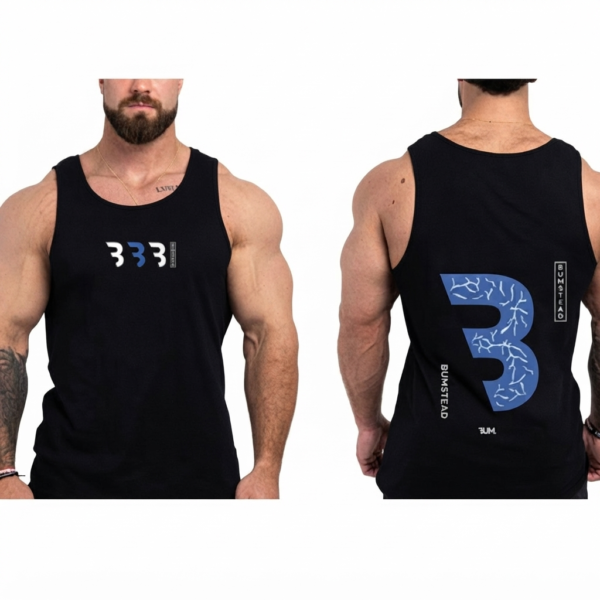 Chris Bumstead Tank Tops – Blue Icon B Signature Tank Top
