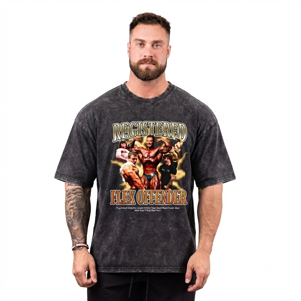 Registered Flex Offender Funny Washed T-shirt